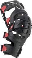 Alpinestars - Alpinestars Bionic-10 Carbon Knee Brace Set - 6500719-13-S - Black/Red - Small - Image 1