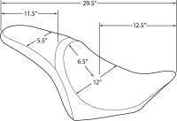 Drag Specialties - Drag Specialties Predator Seat - Flame Stitch - 0810-1597 - Image 3