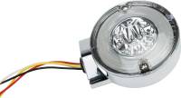 HardDrive - HardDrive Halo LED Front Turn Signal - Amber LED with Black Housing and Clear Lens - Dual Function - 164511 - Image 2