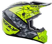 Fly Racing - Fly Racing Kinetic Crux Helmet - 73-33852X - Black/Gray/Hi-Vis - 2XL - Image 2