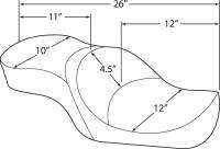 Drag Specialties - Drag Specialties Low-Profile Touring Seat - Mild Stitching - 0804-0258 - Image 3