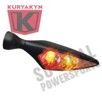 Kuryakyn - Kuryakyn Micro/Rhombus Marker Light - Rear Right - Black Housing - Red/Amber - 2544 - Image 1