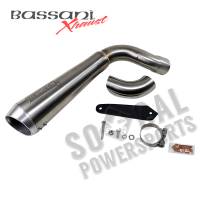 Bassani Manufacturing - Bassani Manufacturing 4in. Short Megaphone Mufflers for High-Mount with Catalytic Converter Mufflers - 8F327SS - Image 2