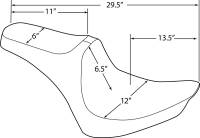 Drag Specialties - Drag Specialties Predator III Seat - Smooth - 0802-1358 - Image 3