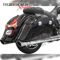 Bassani Manufacturing - Bassani Manufacturing 4in. Polished Slip-On with Polished Slant-Cut End Caps - 8C17S - Image 1