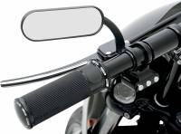 Arlen Ness - Arlen Ness Micro Die-Cast Mini Oval Mirror - Left - Black - 13-412 - Image 2
