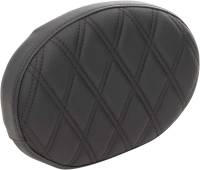 Drag Specialties - Drag Specialties Oval Sissy Bar Pad - Double Diamond - Black Stitch - 0822-0428 - Image 1