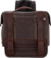 Burly Brand - Burly Brand Throwover Saddlebag - Dark Oak Waxed Cotton - B15-1002D - Image 4