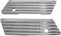 Joker Machine - Joker Machine Saddlebag Latch Covers - Finned - Chrome - 04-50-1 - Image 1