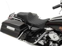 Drag Specialties - Drag Specialties Predator III Seat - Double Diamond - Silver Thread - 0801-1130 - Image 2