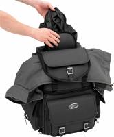 Saddlemen - Saddlemen BR3400EX/S Combination Backrest, Seat and Sissy Bar Bag without Studs - 3515-0120 - Image 2
