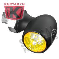 Kuryakyn - Kuryakyn Atto Front/Rear Marker Light by Kellermann - Clear Lens/Amber LED/Satin Black Housing - 2535 - Image 1