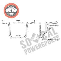 Paul Yaffe Originals - Paul Yaffe Originals 1-1/4in. Bagger Monkey Bars - 12in. - Chrome - MBB12512C - Image 2