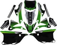 DCOR - DCOR COR 9 Kawasaki Complete Graphics Kit - Black - 20-20-102 - Image 1