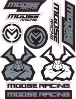 Moose Racing - Moose Racing Decal Sheet - Black/Silver - 4320-2205 - Image 2