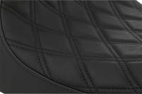 Drag Specialties - Drag Specialties 3/4 Solo Seat - Double Diamond - Black Stitch - 0804-0744 - Image 3