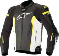 Alpinestars - Alpinestars Missile Leather Jacket - 3100118-1260-48 - Black/White/Yellow - 38 - Image 1