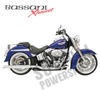 Bassani Manufacturing - Bassani Manufacturing 3in. Slip-Ons with 2in. Baffles for Bassani Header Pipes - Slash Up - Chrome - 31117C - Image 1