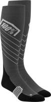 100% - 100% Hi Side Riding Socks - 20054-00002 - Gray - LG-XL - Image 1