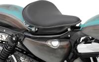 Drag Specialties - Drag Specialties Large Spring Solo Seat - Black Solar-Reflective Leather with Perimeter Stitched - 0806-0048 - Image 2