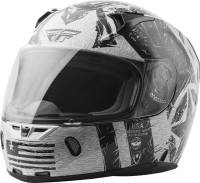 Fly Racing - Fly Racing Revolt FS Liberator Helmet - 73-8371-4 - Gloss White/Black - Large - Image 1