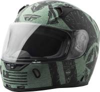 Fly Racing - Fly Racing Revolt FS Liberator Helmet - 73-8374-1 - Matte Black/Green - X-Small - Image 1