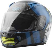 Fly Racing - Fly Racing Revolt FS Liberator Helmet - 73-8372-6 - Gloss Blue/Hi-Vis - 2XL - Image 1