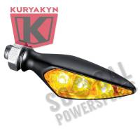 Kuryakyn - Kuryakyn Micro/Rhombus Marker Light - Front Left/Rear Right - Satin Black Housing - Amber - 2852 - Image 2