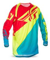 Fly Racing - Fly Racing Evolution 2.0 Jersey (2017) - 370-229L - Dark Teal/Hi-Vis - Large - Image 1