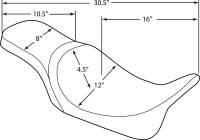 Drag Specialties - Drag Specialties Predator 2-Up Seats - Smooth Vinyl - 0801-1268 - Image 4