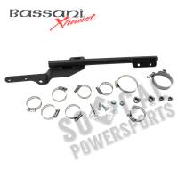 Bassani Manufacturing - Bassani Manufacturing Road Rage 2:1 Long w/Black Billet Reverse Cone End Cap w/ Machined Flutes - Chrome - 13311R - Image 1