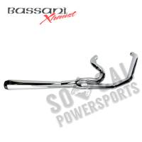 Bassani Manufacturing - Bassani Manufacturing Road Rage 2:1 Long w/Black Billet Reverse Cone End Cap w/ Machined Flutes - Chrome - 13311R - Image 3