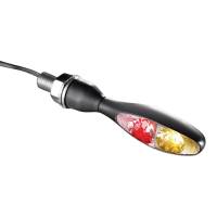 Kuryakyn - Kuryakyn Micro/Rhombus Marker Light - Rear - Black Housing - Red/Amber - 2533 - Image 1