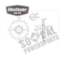 BikeMaster - BikeMaster Front Sprocket - 17T - 965575 - Image 2