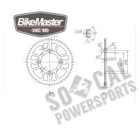 BikeMaster - BikeMaster Steel Rear Sprocket - 50T - 965073 - Image 2