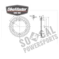 BikeMaster - BikeMaster Steel Rear Sprocket - 42T - 965388 - Image 2