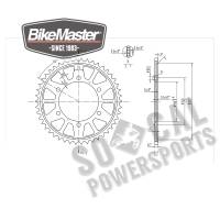 BikeMaster - BikeMaster Steel Rear Sprocket - 46T - 965339 - Image 2