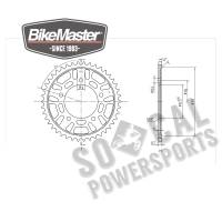 BikeMaster - BikeMaster Steel Rear Sprocket - 42T - 965403 - Image 2
