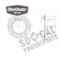 BikeMaster - BikeMaster Steel Rear Sprocket - 42T - 965280 - Image 2