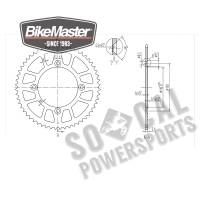 BikeMaster - BikeMaster Steel Rear Sprocket - 56T - 965005 - Image 2