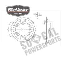 BikeMaster - BikeMaster Steel Rear Sprocket - 48T - 965134 - Image 2