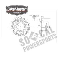 BikeMaster - BikeMaster Steel Rear Sprocket - 38T - 965341 - Image 2
