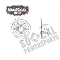BikeMaster - BikeMaster Steel Rear Sprocket - 55T - 965085 - Image 2