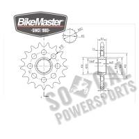 BikeMaster - BikeMaster Front Sprocket - 17T - 965621 - Image 2