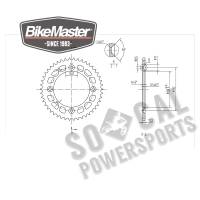 BikeMaster - BikeMaster Steel Rear Sprocket - 46T - 965068 - Image 2