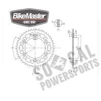 BikeMaster - BikeMaster Steel Rear Sprocket - 45T - 965133 - Image 2