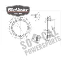 BikeMaster - BikeMaster Steel Rear Sprocket - 38T - 965105 - Image 2