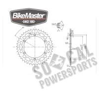BikeMaster - BikeMaster Steel Rear Sprocket - 43T - 965136 - Image 2