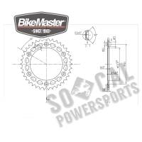BikeMaster - BikeMaster Steel Rear Sprocket - 38T - 965093 - Image 2