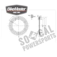BikeMaster - BikeMaster Steel Rear Sprocket - 40T - 965386 - Image 2